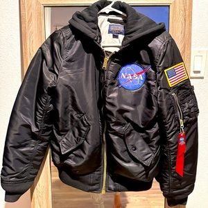 Nearly NEW Alpha Industries NASA Bomber jacket.